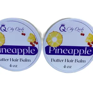 Butter Infused Hair Balm Hair Grease for Haircare & Smoothing Blend Pineapple Cherry Fragrance