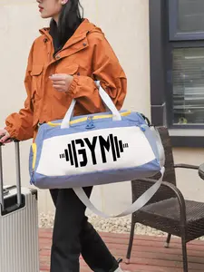 Large Capacity Gym Fitness Bag with Dry Wet Separation, Durable Adjustable Shoulder Straps, Casual Travel Commuter Bag for All Seasons