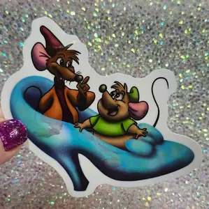 Glass Slipper Mice Vinyl Sticker