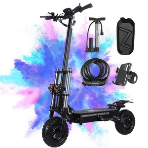 Electric Scooters – Top speed 50 mph, 11-inch off-road tires, 6000W motor, 62-mile range, foldable off-road scooter, equipped with dual motors and braking system, shock absorbers, electric scooter assembly kit, and a free gift package.