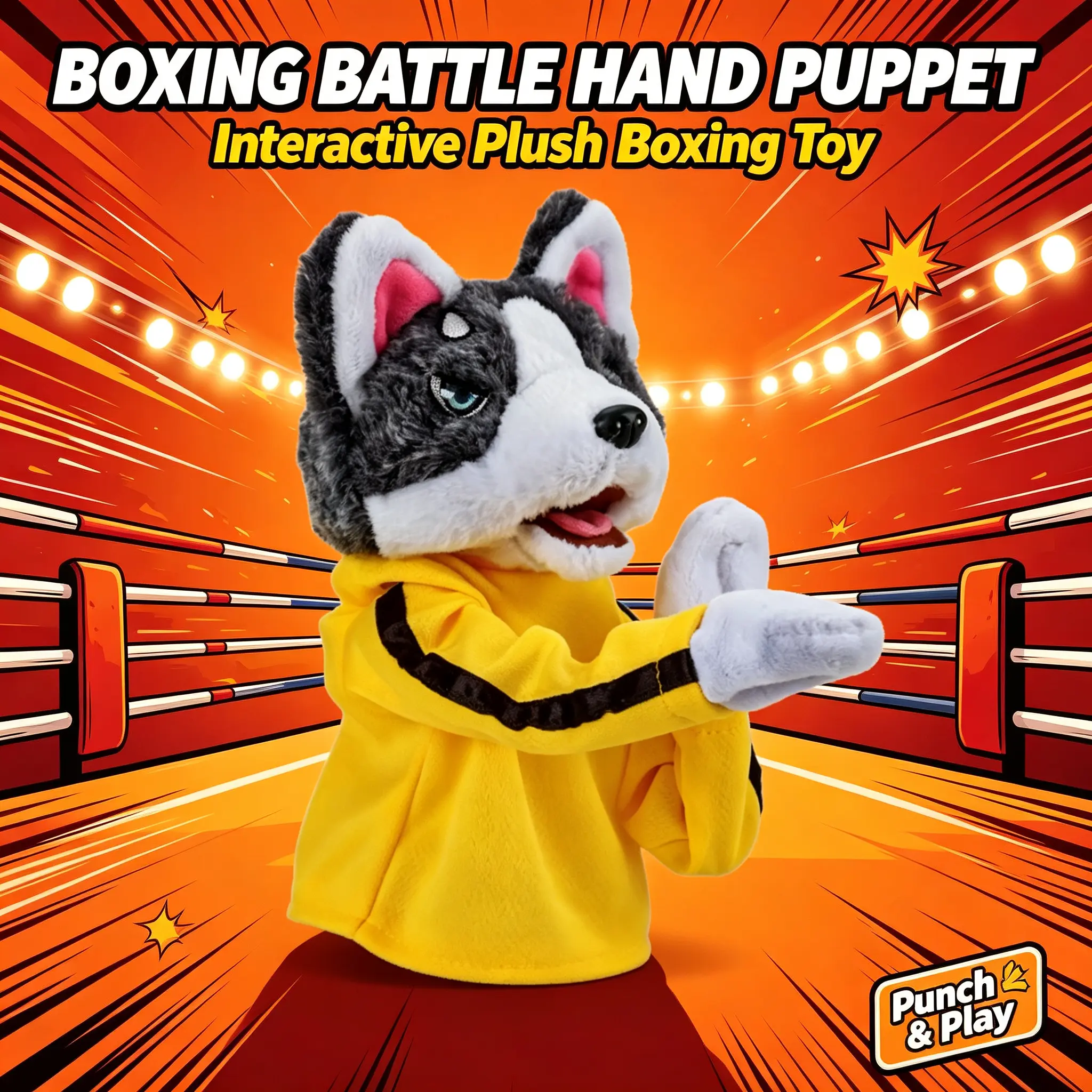 Animal Boxing Hand Puppet, Interactive Boxing Fight, Colorful Novelty Party Favor, Fun Interactive Gift for Parties & Events