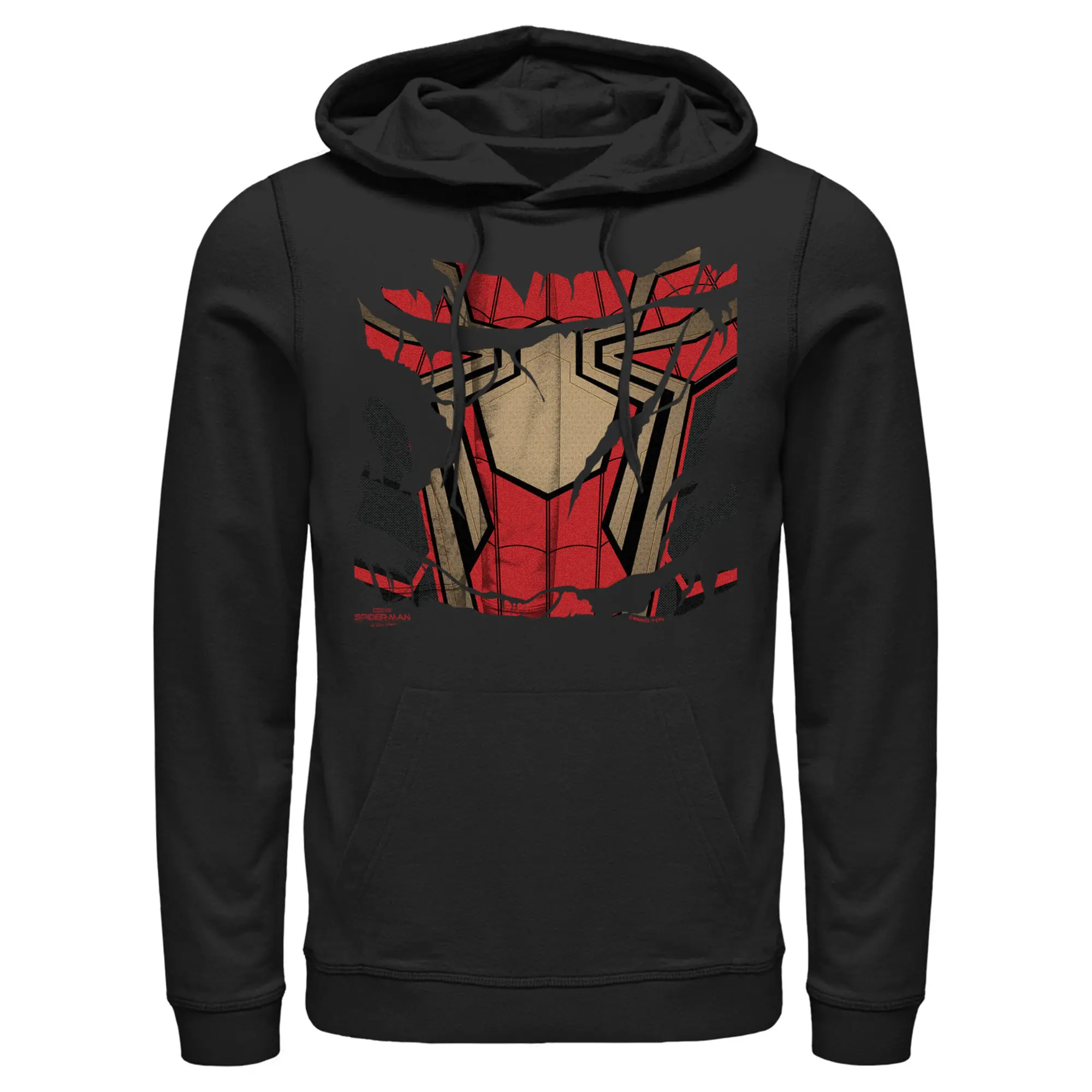 Men's Marvel Spider-Man: No Way Home Ripped Iron Suit Pull Over Hoodie