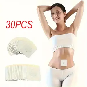 30pcs Navel Stickers Abdominal Firming Patch Breathable Non-Woven Fabric Comfortable Skin Fit Suitable for All Skins Unisex Gym Essential