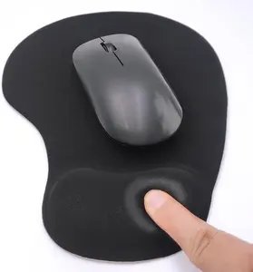 Mouse Pad with Wrist Rest, Gel Wrist Support Mousepad, Pain Relief Laptop Computer Mouse Pad, Non-Slip Mouse Pads for Office & Home (Black)