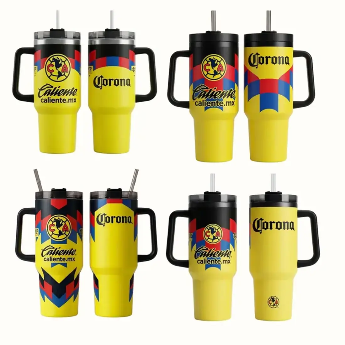 Mexico Soccer Fan Tumbler 40oz Handle Cup National Team Inspired Travel Mug Football Supporter Drinkware Gift