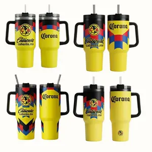 Mexico Soccer Fan Tumbler 40oz Handle Cup National Team Inspired Travel Mug Football Supporter Drinkware Gift