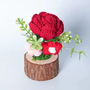 Handmade Sunflower Bouquet Planter, Decorative Lifelike Artificial Flower Decor, Perfect Home Decoration, Ideal Gift for Friends, Unique Handcrafted Ornament