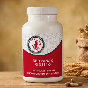 Dairyland Red Korean Panax Ginseng Capsules – Pure Root Extract for Energy, Focus & Stamina | Non-GMO, No Fillers | 75 CAPSU