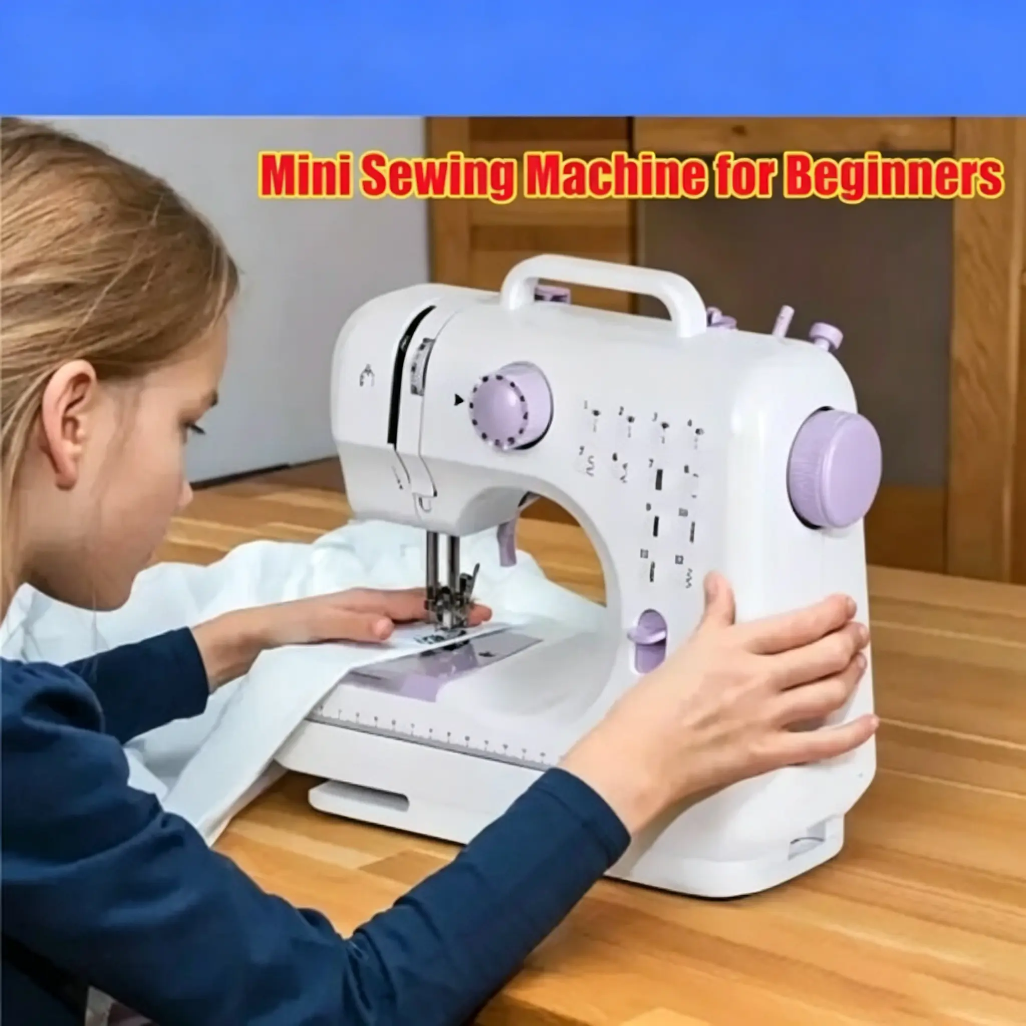 Portable Electric Sewing Machine Kit    Electric sewing machine - Portable craft repair machine - Portable mini sewing machine - Suitable for beginners - Beginner sewing machine