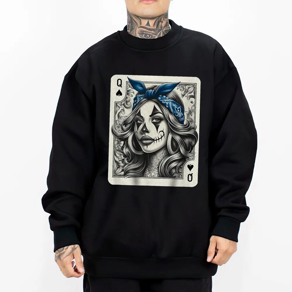 Chicana Chicano Shirt Camisa Cute Chicano Tattoo Art Clown T-Shirt S-3XL Top Womenswear Streetwear Crewneck Shortsleeve Fit Hoodie