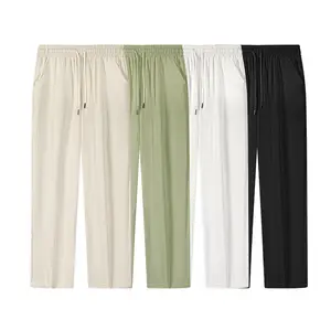 2-pack men’s casual long pants: moisture-wicking, breathable, no sweaty feeling; men’s casual sports long pants with elastic waistband and drawstring; comfortable, lightweight home pants; suitable for going out, walking, exercise, gym, and casual wear at