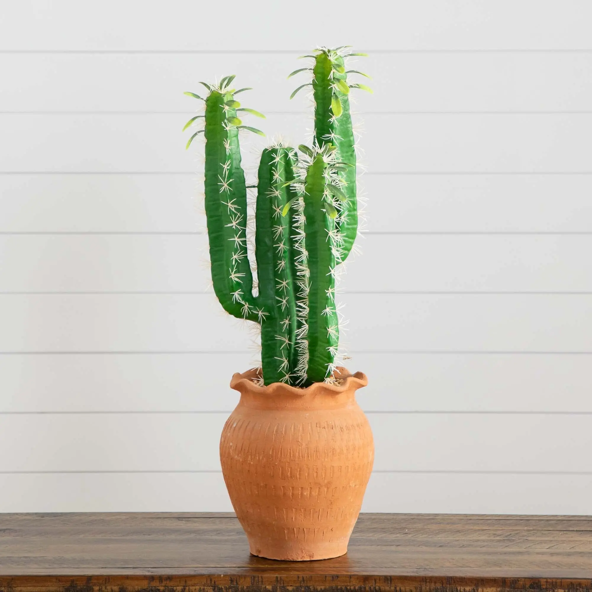 28” Lifelike Fake Cactus, Decor Fake Indoor Plant in Terracotta Planter for Home Decor Supplies, Fake Indoor Plants