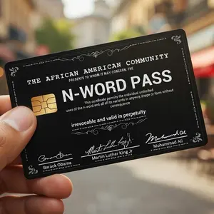 (2 Pack) Funny N-Word Pass Debit Card Skin High-Quality Vinyl Card Decal Credit Card Cover Scratch-Resistant Water-Resistant Everyday Accessories