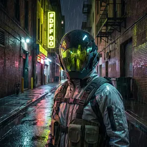 Punk & Cyberpunk Mask, Futuristic Techwear Helmet, Cool Cosplay Halloween Full Face Mask for Men Women, Party Music Festival Accessories, Robocop Style Science Fiction Costume Prop Adjustable Waist Tightener Smart Balloon Giant Lollipop Stationery Set