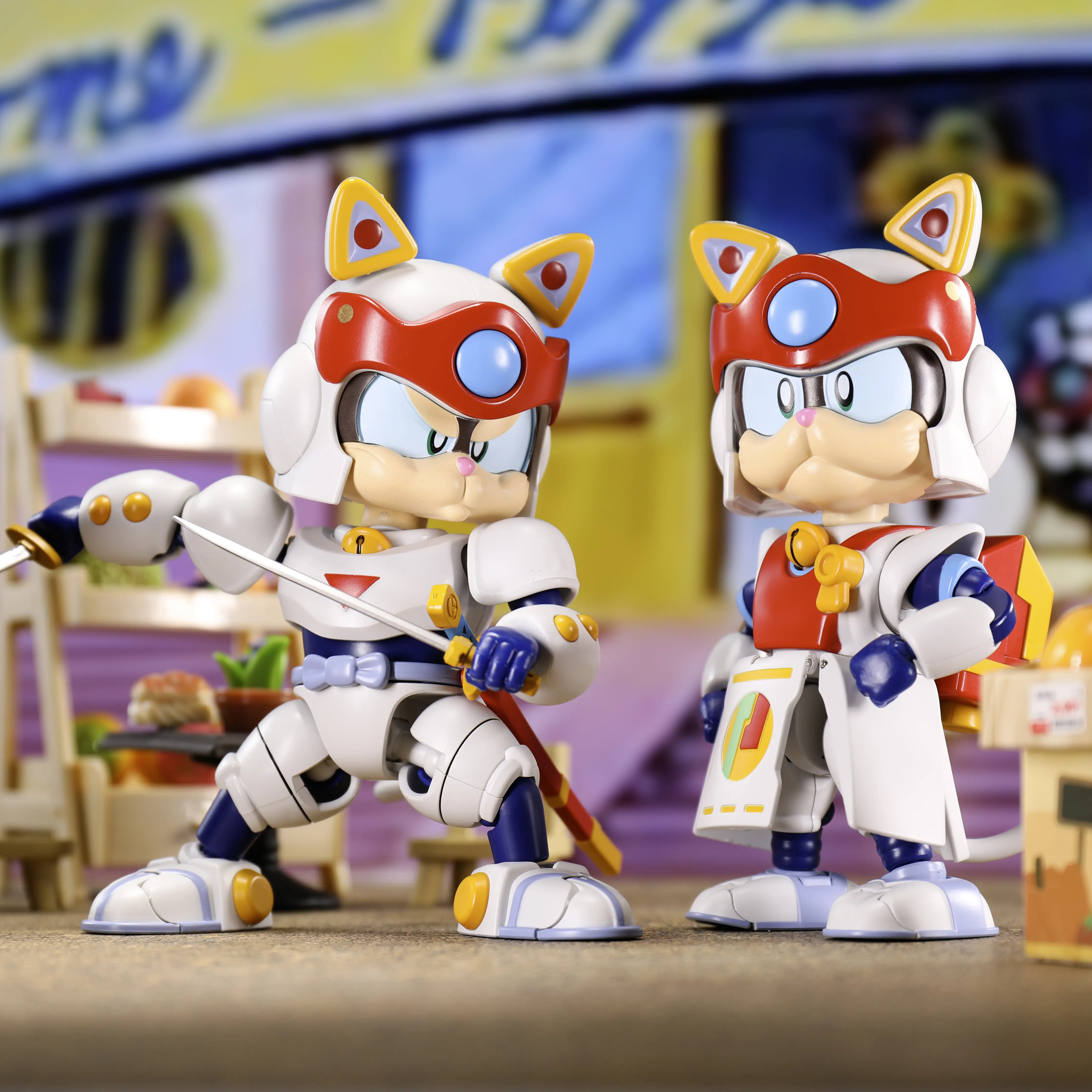Samurai Pizza Cats Speedy Model Kit, Featuring 2 Classic Looks, Collectible Action Toy Figure for Hobby Enthusiasts, Two Classic Looks