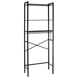 Over The Toilet Storage Cabinet, Metal 3 Tier Bathroom Organizer Shelf, Stable Freestanding Above Toilet Stand