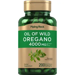 Piping Rock Oregano Oil Capsules 4000mg | 200 Pills | Herbal Extract Supplement | Wild Harvested | Non-GMO, Gluten Free