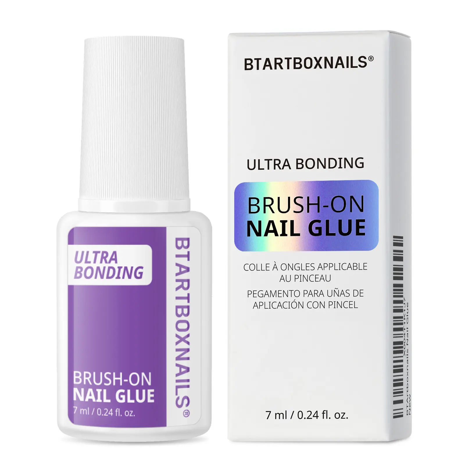 BTArtboxnails Strong Nail Glue for Press Ons - Brush on Gluue for Nail Tips & Acrylic Fake Nails, Quick Air Dry & Long-Lasting Mess-Free & Easy Application
