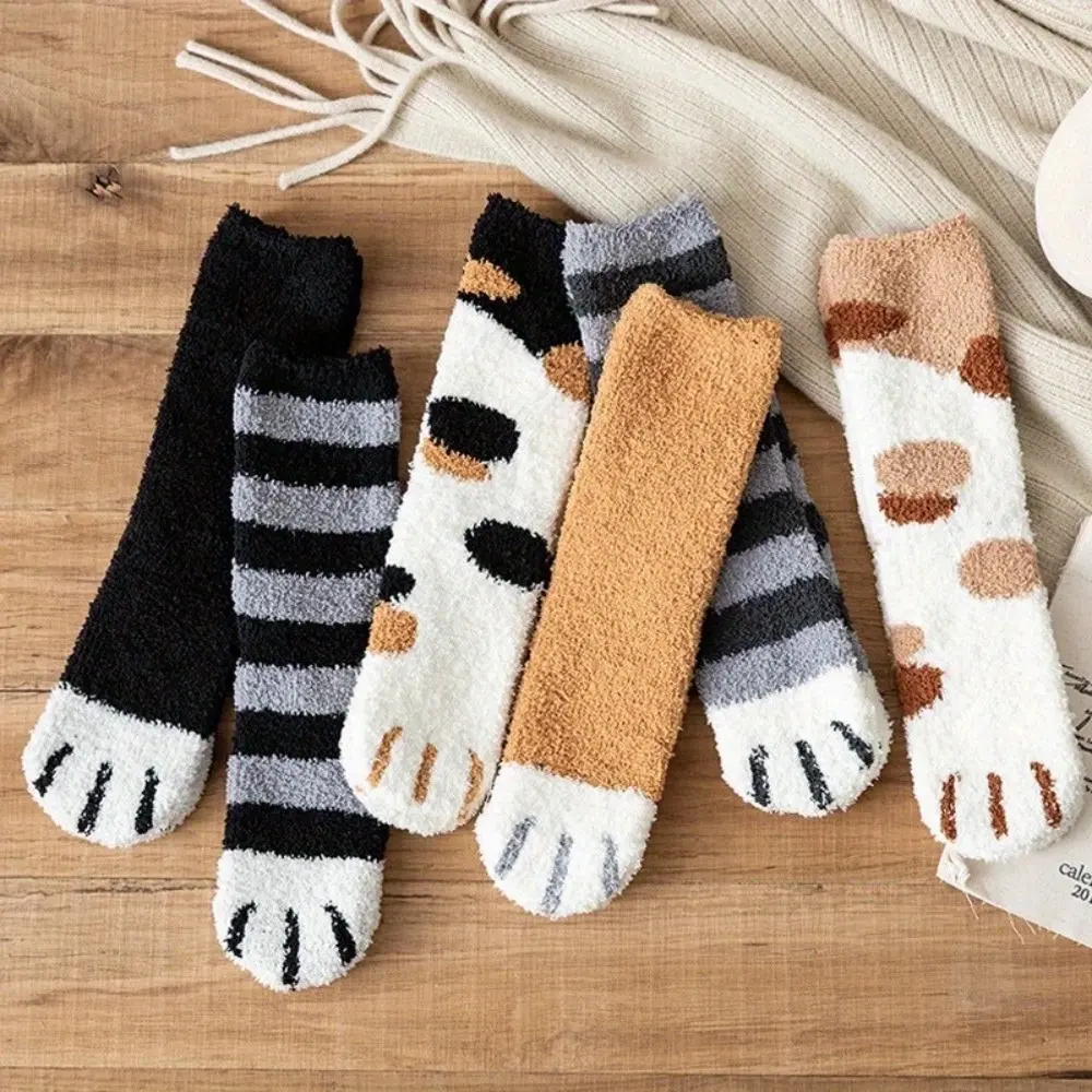 6pcs Cozy Soft Women's Fuzzy Socks | Fluffy Cute Animal Slipper Socks, Warm Sleeping Socks 6pcs Cozy Soft Women's Fuzzy Socks | Fluffy Cute Animal Slipper Socks, Warm Sleeping Socks