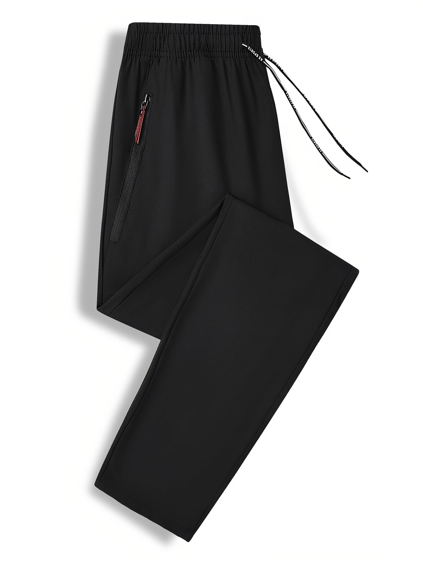 Women’s 3-Pack Summer High-Waist Straight-Leg Casual Jogger Pants with Zipper Pockets