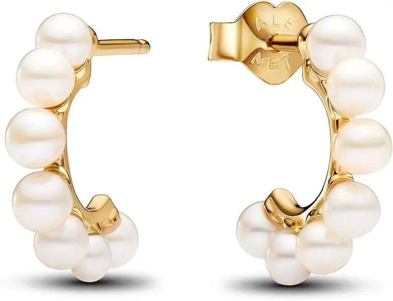 Pandora Treated Freshwater Cultured Pearls Open Hoop Earrings 263179C01 Pandora Treated Freshwater Cultured Pearls Open Hoop Earrings 263179C01