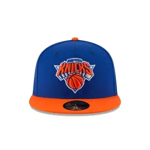New York Knicks 2T NBA TEAM-BASIC Royal-Orange SNAPBACK  Hat by New Era Unisex Streetwear Hats Collector Style Headwear for Baseball and Urban Fashion Lovers