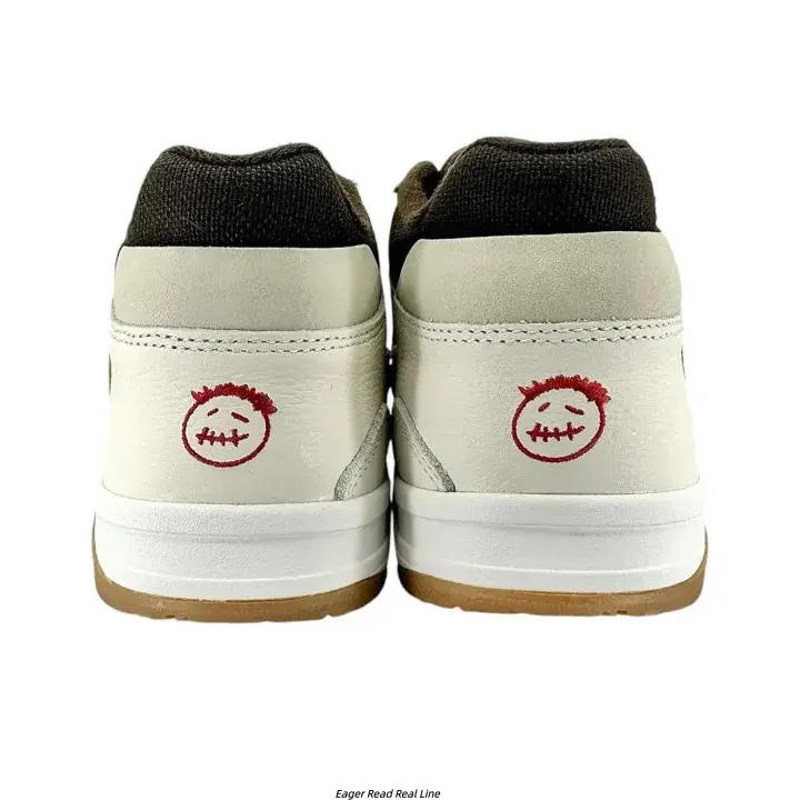 Retro Off-White Black Mid Top Skate Shoes, Vintage Street Trend Casual Footwear For Men Women All Seasons