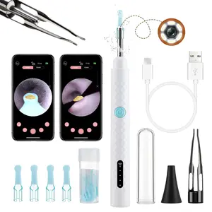 Visual Earwax Cleaner with Camera, Earwax Remover, 2-In-1 Earwax Removal Tool Kit, HD Endoscope, Ear Scoops & Tweezers, 6 LED Lights, Ear Otoscope, Earwax Cleaning Kit