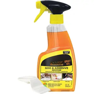 Adhesive Remover  Gel - Safe Glue and Sticker Remover for Labels, Tape , , Tar, Gum, Crayons, Candle Wax, Tree Sap, & Makeup  Hard Surfaces, Carpets, and Fabrics, 12 oz