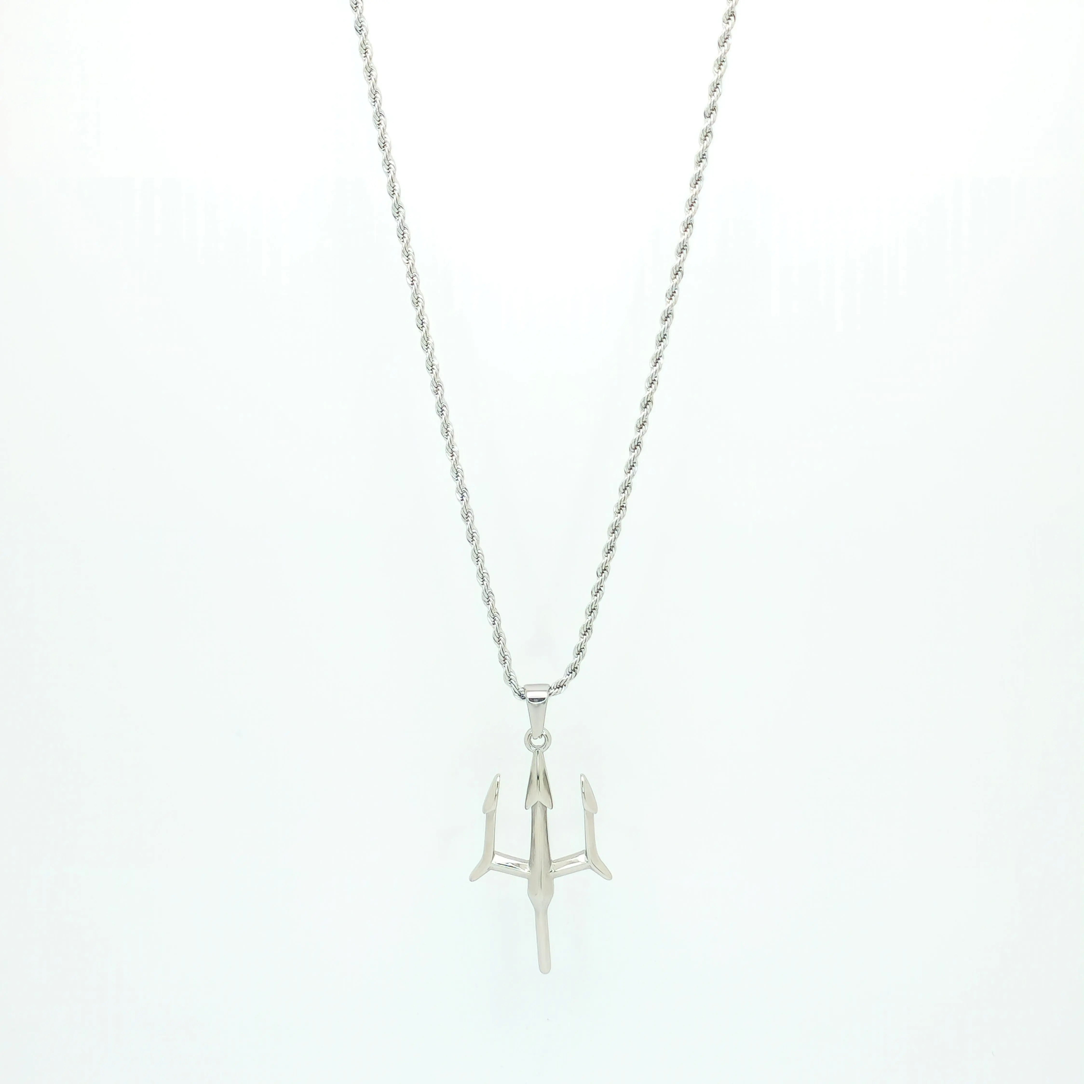 Trident Pedant - White gold