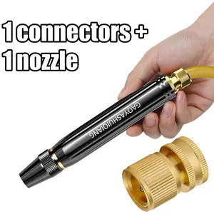 Home high-pressure car wash water gun with booster nozzle and hose, a must-have for watering plants and vegetables, and car washing