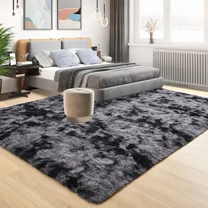 Tie dye plush carpet, super soft and fluffy, suitable for large living room/ bedroom dual scenes, 4x6 to 8x10 feet full-size, essential for home decoration rugs living room cloud