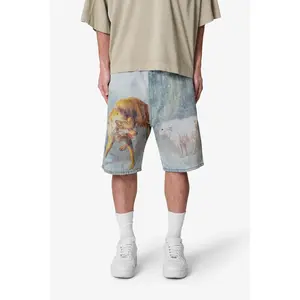 mnml Sheep Hounded Denim Shorts - Multi