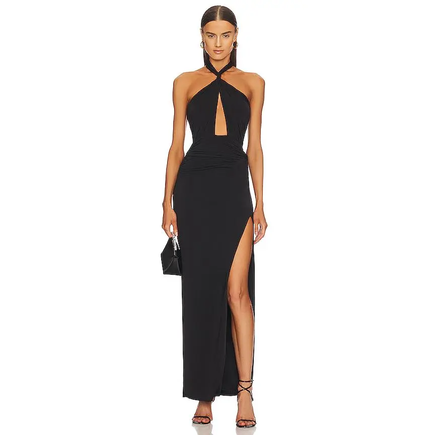 Michael Costello x REVOLVE Morgan Gown in Black