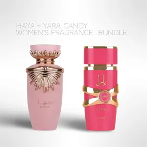 The “Think Pink” Bundle: Haya + Yara Candy 100ml (3.4oz) - Fragrance Collection Starter Pack - Women's Fragrance Bundle