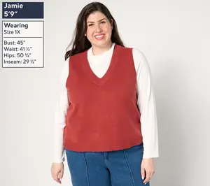 Me by Jennie Garth Fenway Sweater Vest