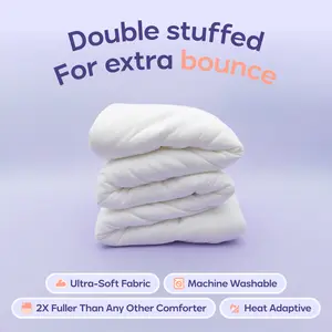 Mellow Sleep | MarshMellow Comforter - Double-Stuffed Ultra-Soft A-Class Fabric Heat-Adaptive Vegan Fill OEKO-TEX Certified Machine Washable