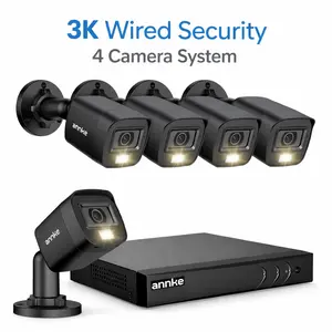 3K Wired Security 4 Camera System
