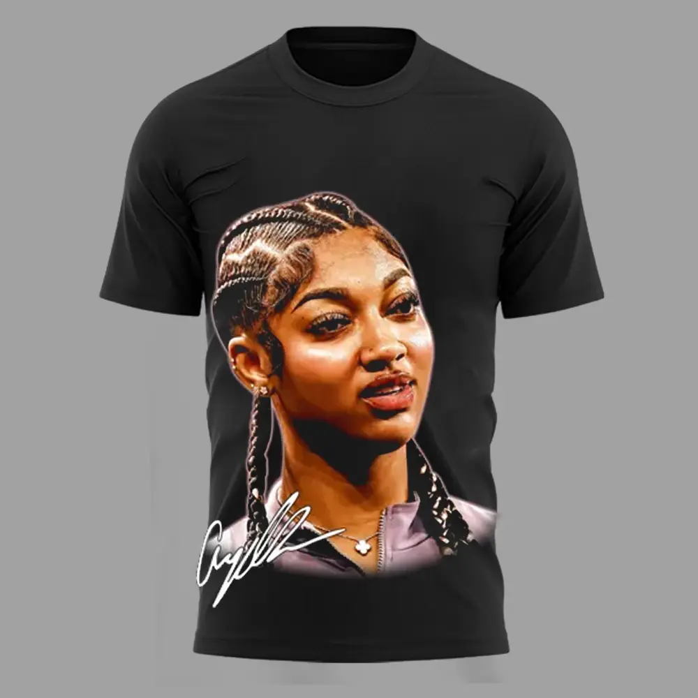 Angel Reese All Over Print T Shirt 3D Printed Vintage Retro Chi Barbie Merch Top HY4210