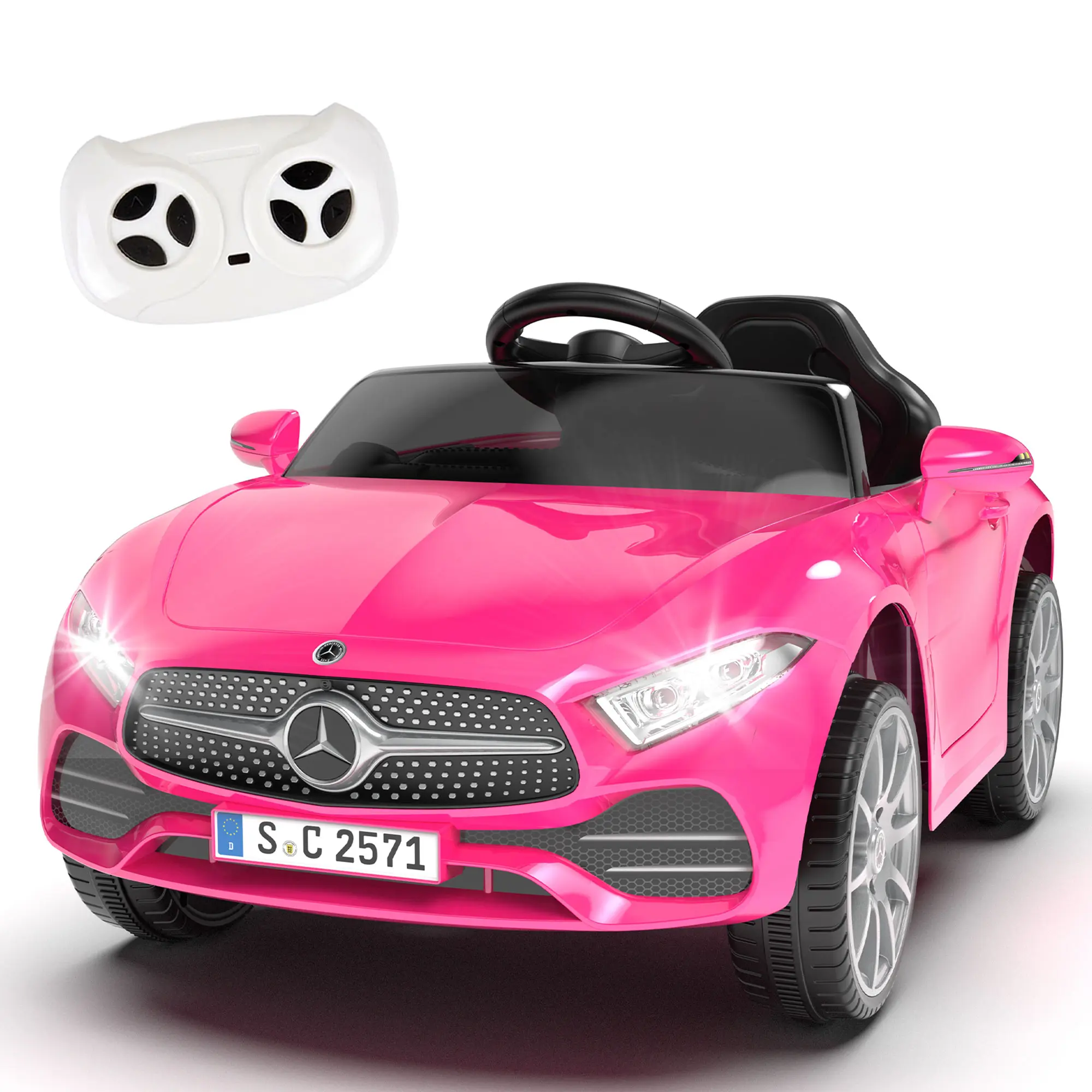 12V Licensed Mercedes-Benz CLS 350 Style 2-Seater Electric Ride-On Car for Kids Ages 3-8, 2.4G Parental Remote, Bluetooth, 4-Wheel Suspension, Toddler Gifts for Boys & Girls, Ride On Wheels, Power Wheels With Remote Control