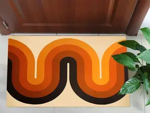 [NEW ARRIVALS] Scandinavian Style Rugs, Retro Rugs, Mid Century Rugs, Modern Rug, Bedroom Rug, Office Decor Rug, Boho Rug, Pet Friendly Rug, Orange Rug,