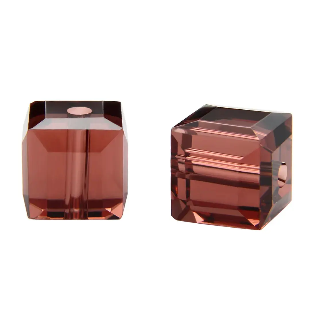 24pcs Adabele Austrian Faceted Cube Crystal Beads #5601, Amethyst, Size Selections: 4mm/6mm/8mm