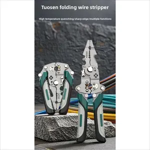 Special pliers tool wire stripping pliers Foldable wire stripping pliers Multifunctional wire cutting and crimping pliers Special pliers for electricians Multi-Function,summervibes