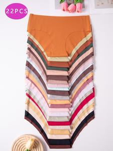 women's plain / leopard print seamless briefs, elegant soft comfy breathable panties for daily wear, pastel underwear for all seasons,  underwear for women