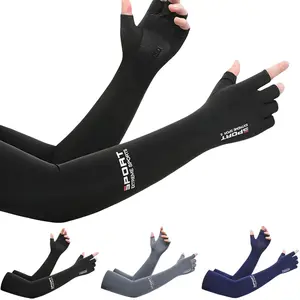 Ice Silk Arm Sleeves for Men & Women, 1 Pair UPF 50+ Sun Protection Sleeves, Breathable Cooling Sports Arm Sleeves for Cycling, Running, Fishing, Driving, Outdoor Work