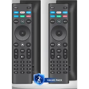 2-Pack Universal Remote Control for VIZIO Smart TVs - Replaces XRT140, XRT136, XRT260, XRT270. Compatible with D, E, M, P, V, PX Series SmartCast TVs