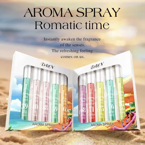 Women's 10-Piece Summer Brazilian Romantic Premium Perfume Set - Vanilla, Coconut, Amber Fruit, Caramel, Wood Scents, Scented Spray, Affordable Luxury Adult Gift, Scented Fragrance, Scents Collection