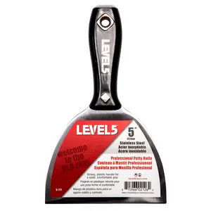 Level5 Tools 5 in. Stainless Steel Putty Knife with Plastic Handle