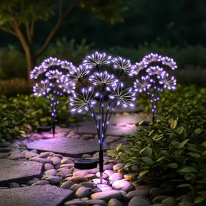 Solar Powered Swinging Petal Light, Outdoor Landscape Lighting, Solar Garden Lights, 2 Modes with Glowing Pole, Portable Pathway Decor, Garden Patio Easter Wedding