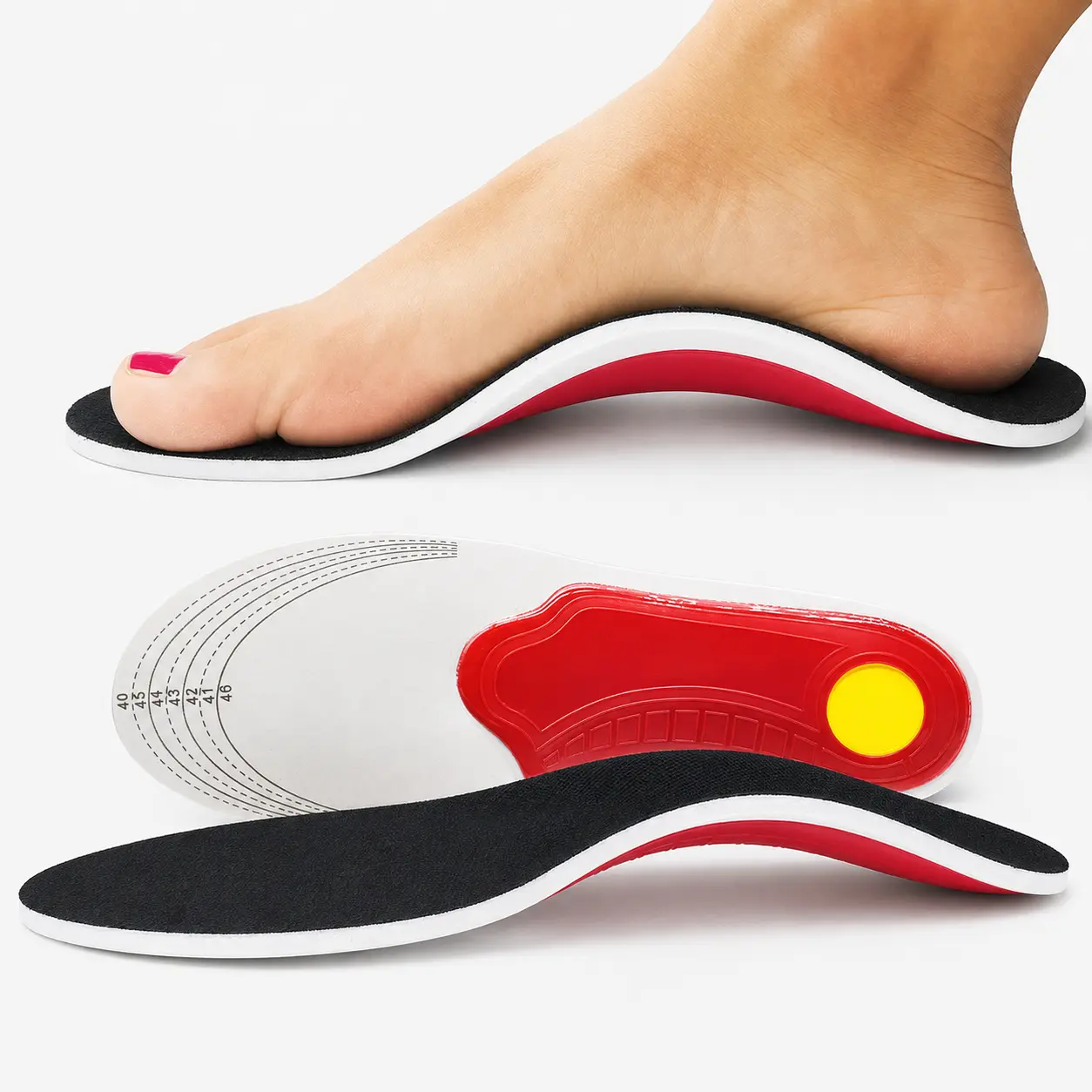 Orthotic Insole Arch Support Flatfoot Orthopedic Insoles For Feet Ease Pressure Of Air Movement Damping Cushion Padding Insole